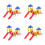 4 Set Mini Leikplatsmodell Miniatyr Sandbord 2