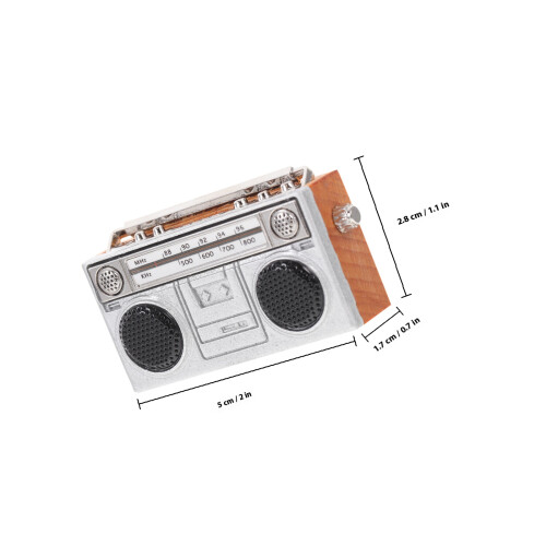 Mini Radio Modell I Vintage-stil, Simulerad Radioskulptur 1