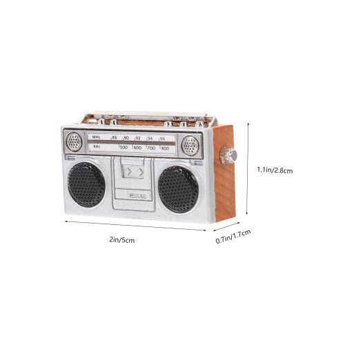 Mini Radio Modell I Vintage-stil, Simulerad Radioskulptur 2