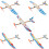 5Pcs Diy Flygplan Leksaker Glidflygplan Utbildande 1