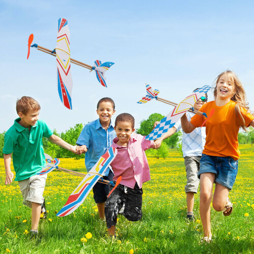 5Pcs Diy Flygplan Leksaker Glidflygplan Utbildande 2