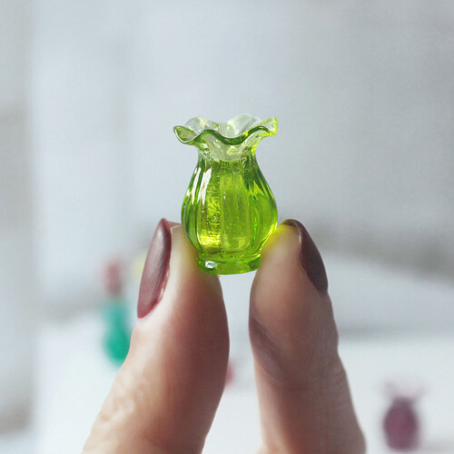 5Pcs Miniförnämingar Tillbehör Miniatyrvas Glasflaskor Lekplattform 1