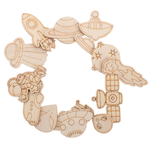 100Pcs Barn DIY Rymdfarkostskit: Alien Rymdskepp Målningssats