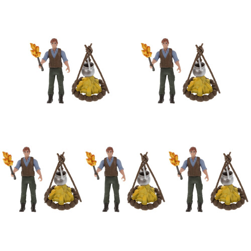 5 Set Statiska Picnic Landskapsfigurer Mini Människomodeller 2