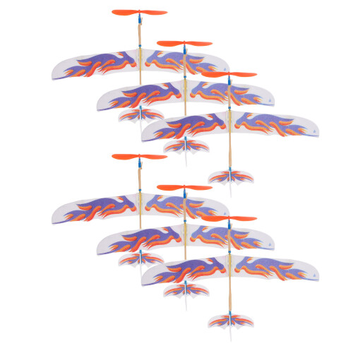 6Pcs Gummibanddriven Flygplansmodell Diy