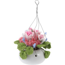 1 St 1/12 Mini Husodling Krukväxt Miniatyr Rosa Ros Hängkorg