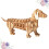 1 Styck Manuell 3D Trämodell Hund För Barn 3