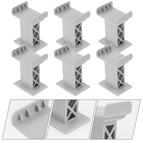 6Pcs Tågbron Stödpelare Leksaker Spår Tillbehör 2