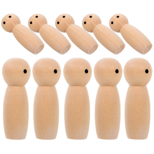 30 St Okonstlade Trädockor Diy Omålade Lillträfigurer Mini 1