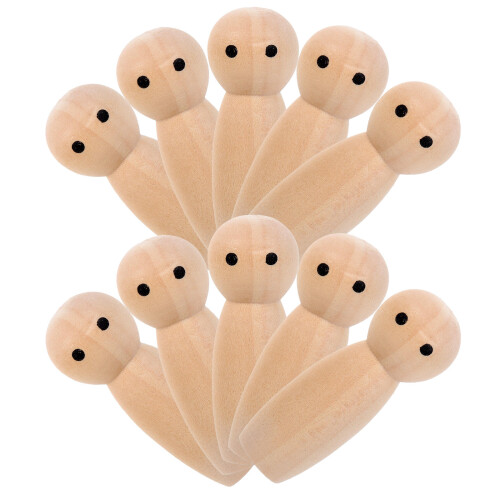 30 St Okonstlade Trädockor Diy Omålade Lillträfigurer Mini 2