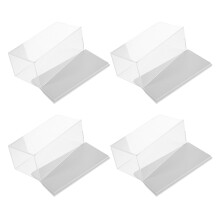 4Pcs Transparent Plast Displaylåda För Miniatyrbilar Samlare