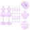 10Pcs Dockskläder Mannekäng Ställ Display Form Klädsel Gown 5