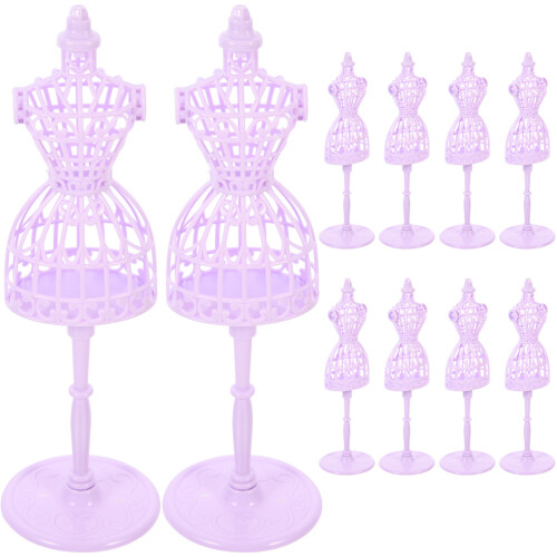 10Pcs Dockskläder Mannekäng Ställ Display Form Klädsel Gown 1