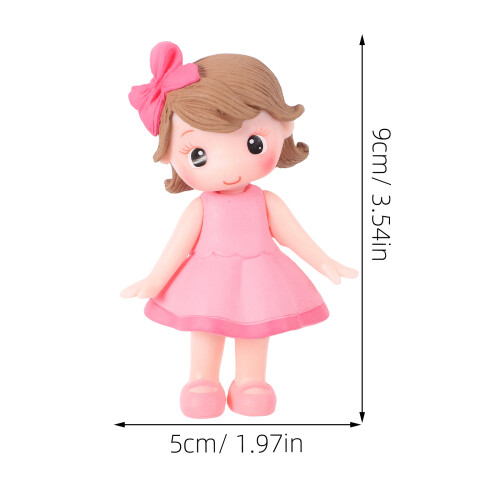 5St Flickfigur Cake Dekorationer I Keramiskt Material Rosa 1