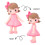 5St Flickfigur Cake Dekorationer I Keramiskt Material Rosa 9