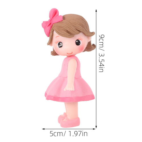 5St Flickfigur Cake Dekorationer I Keramiskt Material Rosa 2
