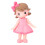 5St Flickfigur Cake Dekorationer I Keramiskt Material Rosa 11