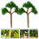 5Pcs Miniatyr Trädkombination Landskapsdesign Sandbordsträd 6