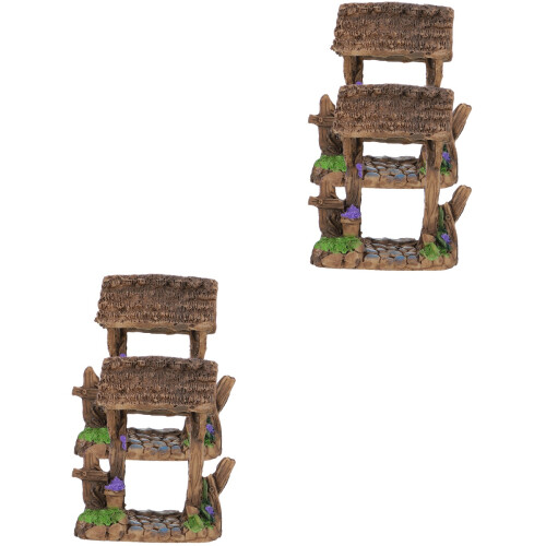 4 Delar Miniatyr Resin Häckport Leksak Modell Diy 2