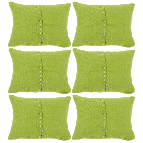 6Pcs Dockshus Miniatyr Tygsoffa Små Inredning