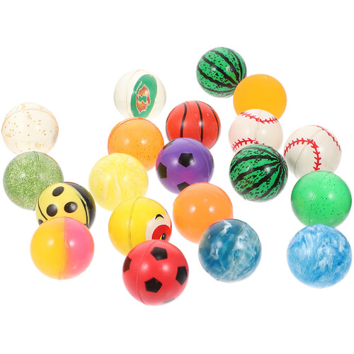 20Pcs Portabla Bounce-Bollar, Gummibollar För Barn