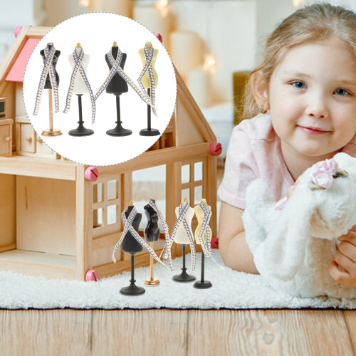 4 Set Miniatyr Kvinnlig Mannekäng Textilmått 2