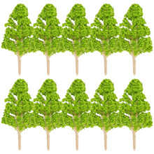 10Pcs Miniatyr Sandbordsträd Modell Trädekoration