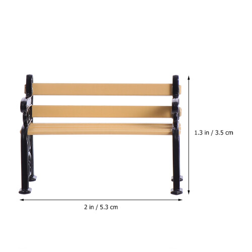 6 Set 4Pcs Miniparkbänkar Och Gatlampor 1