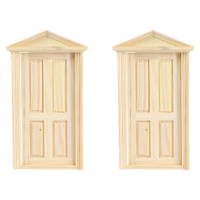 4St Miniatyr Dockhus Dörr Beige För Kreativ Inredning