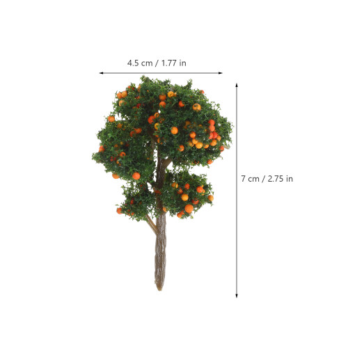 6Pcs Miniatyr Trämodell Citronträd För Inredning 1