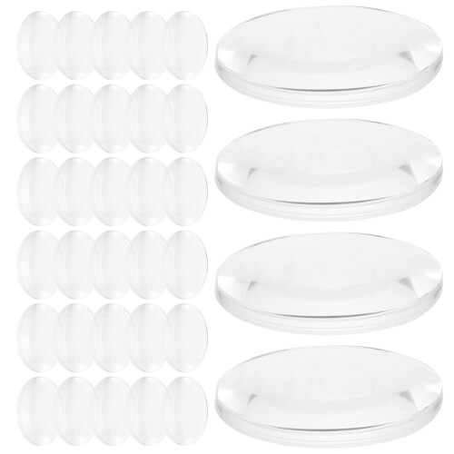 60Pcs Transparent Lins Akryl Optisk Fysikundervisning