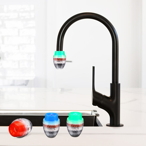 3 Delar Vattenfilter Kranmunstycke Sipphållare Bänkfilter 2