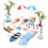 4 Set Strandstil Dockhus Minihus Mikroaccessoarer För Diy 2