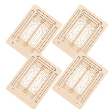 4Pcs Miniatyrträfönster För Dockskåp Och Feengård, Lägg-själv