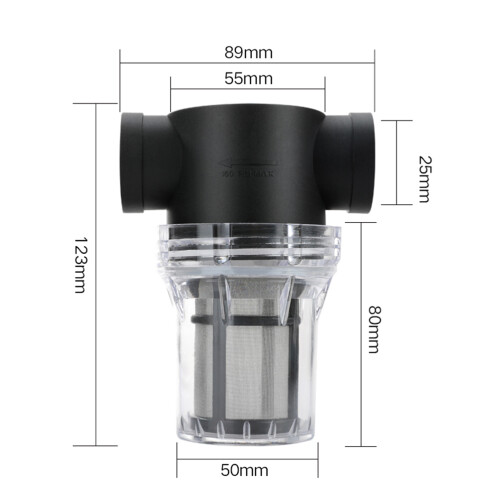 1 Styck Rörfilter För Vattenrening Transparent (4,80 Mätnätverk) 1