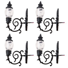 4Pcs Sandbordets Miniaturlampa Skrivbordsprydnad 1:87