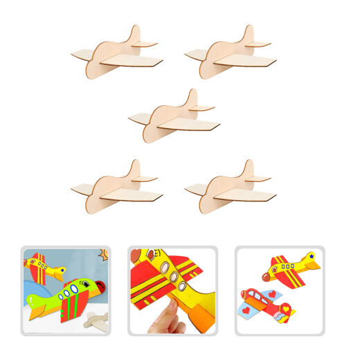 5Pcs Diy Montering Av Ofärgat Luftfartyg Inredning 2