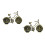 2St Zinklegering Mini Cykelskulptur Retro Vintage 6