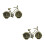 2St Zinklegering Mini Cykelskulptur Retro Vintage 10