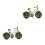 2St Zinklegering Mini Cykelskulptur Retro Vintage 5