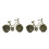 2St Zinklegering Mini Cykelskulptur Retro Vintage 7