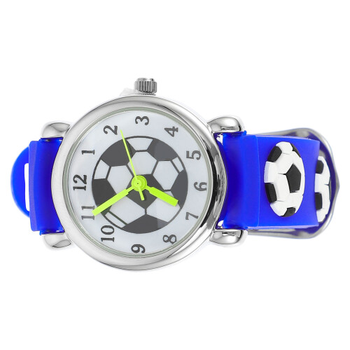 1 St 3D Kortoonsoccermönster Armbandsklocka För Barn Studenter