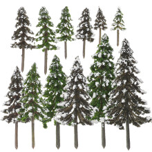 12Pcs Modellträd Mini Simuleringsgran Mikrolandskapsdekoration