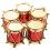 5 Mini Trummor Modell Dockhus Musikinstrument 10