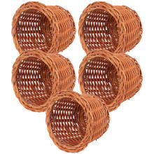 5Pcs Mini Flätad Korgmodell För Förvaring Inredning Handtag