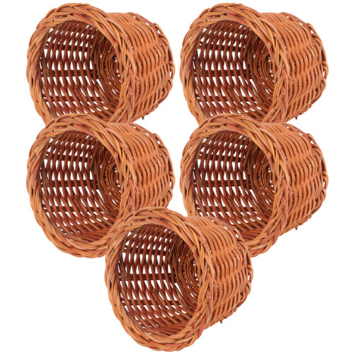 5Pcs Mini Flätad Korgmodell För Förvaring Inredning Handtag