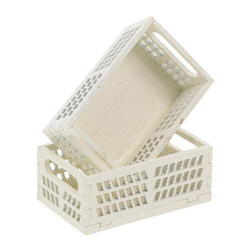 2 St Doll House Förvaringskorgar Mini Håliga Sidokorgar