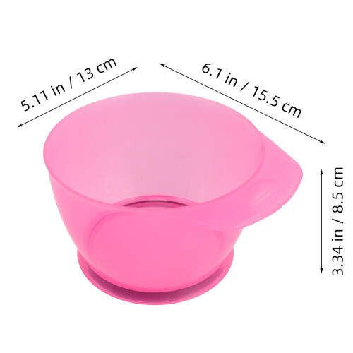3Pcs Plast Hårfärgskål Med Handtag För Hem & 1