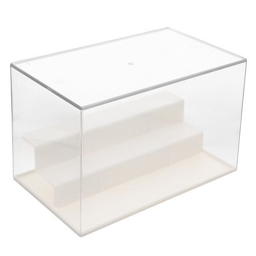 Clear Skiktad Displaylåda för Miniatyrfigurer och Samlarobjekt