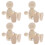 4Pcs Diy Trädockor Målning Trädockor Små Träfigurer För Tonåringar 1